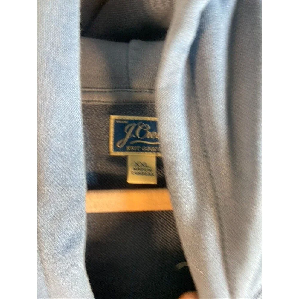 J CREW MENS XXLARGE SOLID BLUE HOODIE